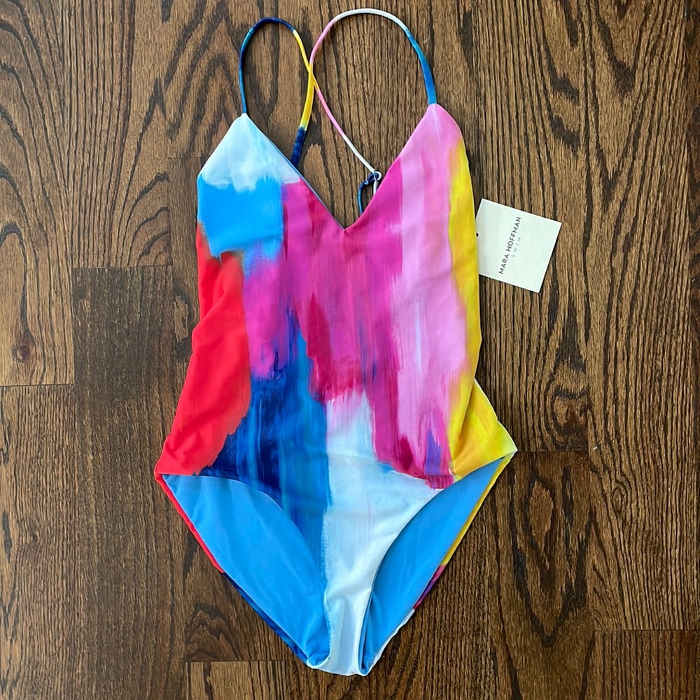 Mara Hoffman Women's Emma Cross Back One Piece Swimsuit